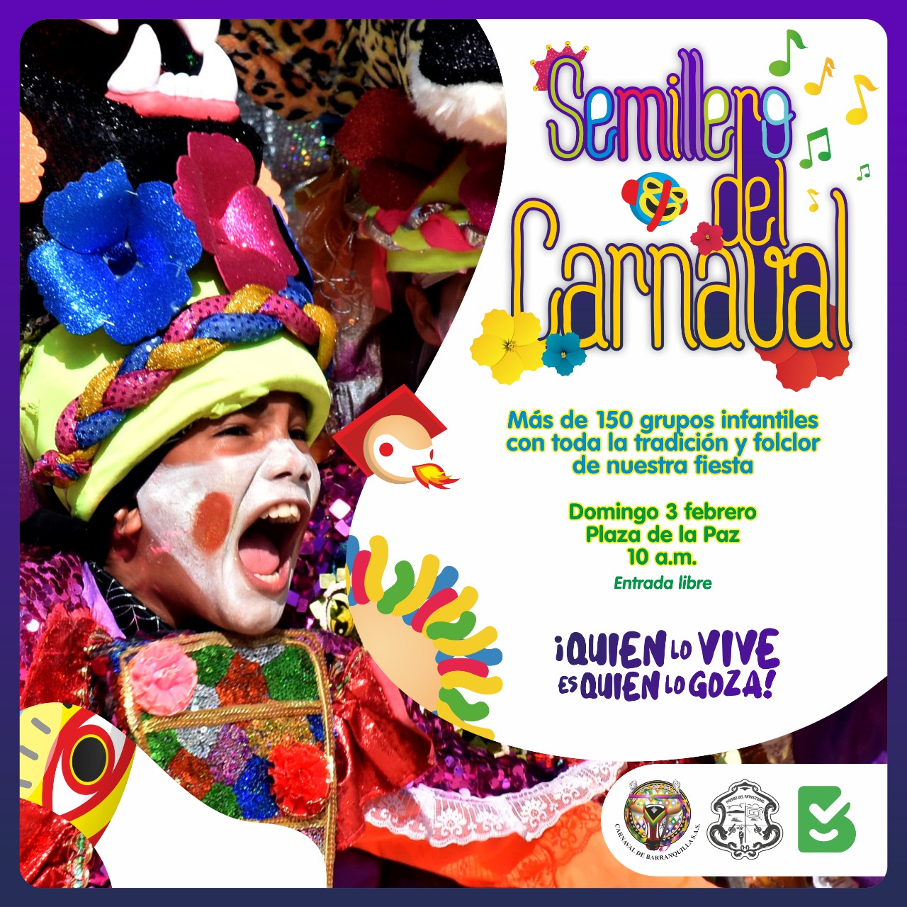 Este domingo, Regresa el Semillero del Carnaval con la participación de 156 grupos
