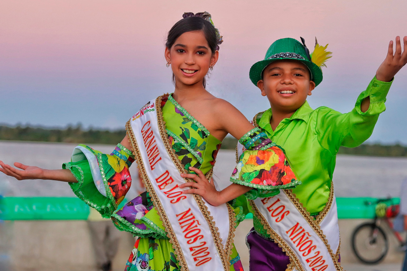MIRANDA TORRES ROSALES E ISAAC RODRÍGUEZ Reyes del Carnaval de los Niños 2020