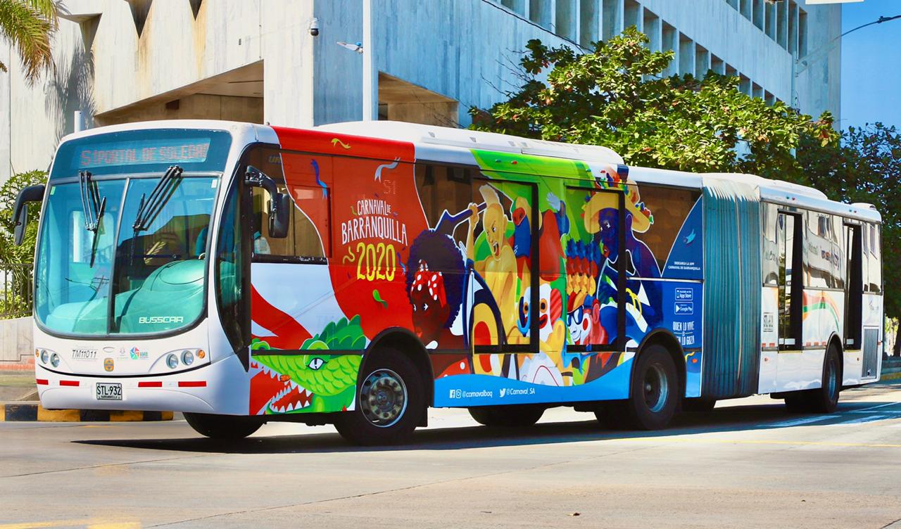 Desde hoy rueda en la ciudad, el ‘Bus Carnavalero’, pa’ que se mueva la gente